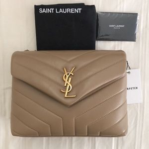 Saint Laurent Small Loulou - Dark Latte